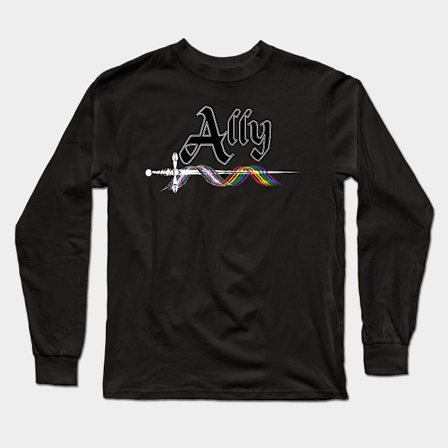 Ally Sword wht Long Sleeve T-Shirt by Designs by Thomas